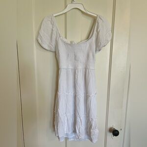 Hollister Open Back White Dress
